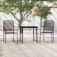 thumbnail image 3 of vidaXL Patio Dining Set Outdoor Dining Set Garden Table and Chair Set Black, 3 of 46