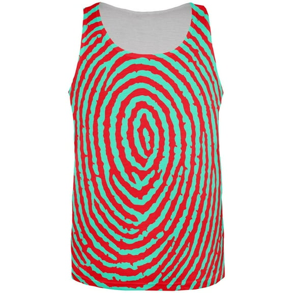 Fingerprint All Over Adult Tank Top - 3X-Large