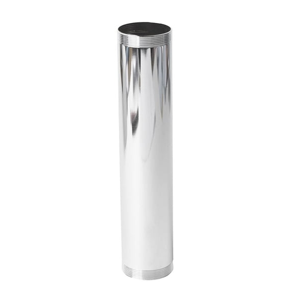 Thrifco Plumbing 4401860 22 Gauge 1-1/4 Inch x 6 Inch Chrome Plated Brass Tubular Extension Tube Threaded Both Ends