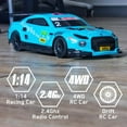 thumbnail image 3 of RACENT Remote Control Drift Car 1/14 RC Car 4WD Racing Drifting Car 15MPH for Adults Boys Kids Gifts Blue, 3 of 10