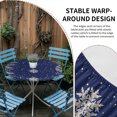 thumbnail image 2 of Navy Blue Snowflake Christmas Round Tablecloth for 36-44 Inch Tables,Fitted Table Cover with Elastic Edge,Rustic Xmas Botanical Waterproof Outdoor Table Cloth Protector for Patio Garden Dinner Picnic, 2 of 9