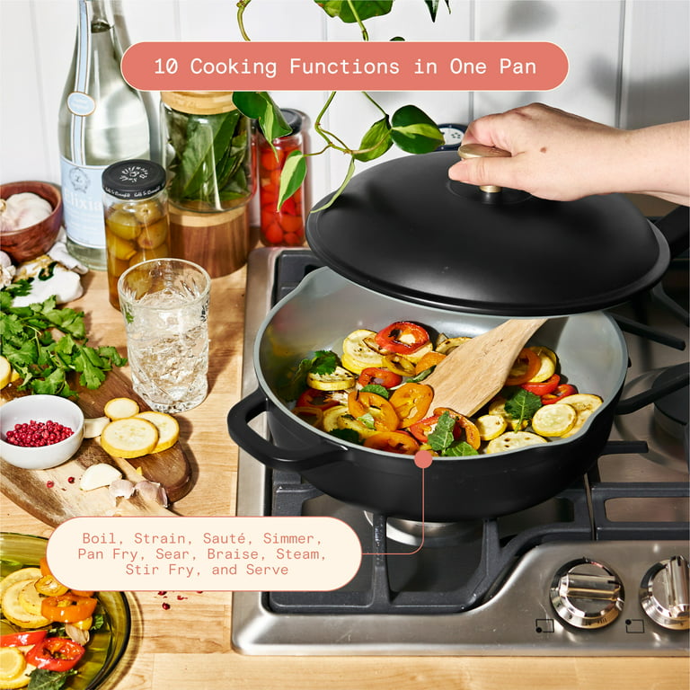 Beautiful All-in-One 4 QT Hero Pan with Steam Insert, 3 Pc Set
