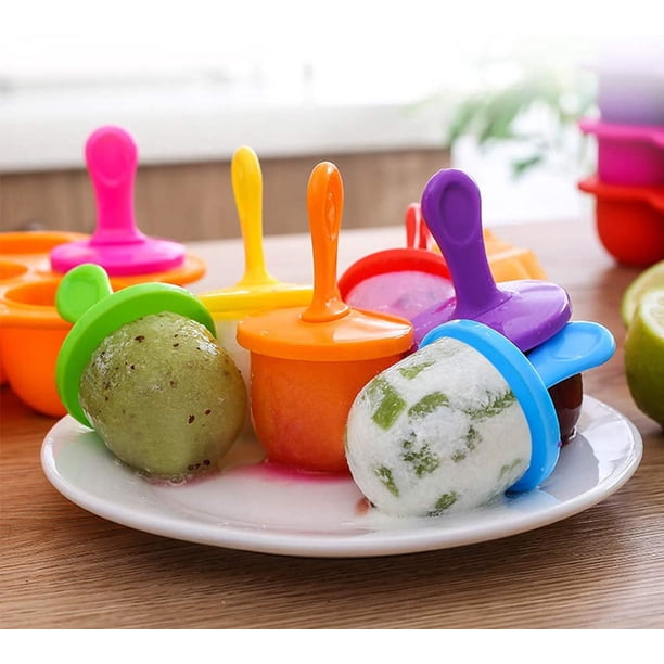 Eisförmchen Popsicle Formen, Mini Eisformen EIS Silikonform, Silikon EIS am Stiel Eislutscher Formen, Mini Eisform für Kinder, Baby, Förmchen zum Einfrieren von Obst oder Joghurt (Blau)