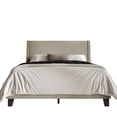 thumbnail image 3 of Home Design Sidney Full Upholstered Panel Bed with Durable Engineered Wood and Recycled Materials, Dark Beige, Easy Assembly, 3 of 5
