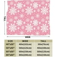 thumbnail image 2 of Winter Snowflakes Pink Throw Blanket Ultra Soft Warm All Season Christmas Decorative Fleece Blankets for Bed Chair Car Sofa Couch Bedroom 80"X60", 2 of 6
