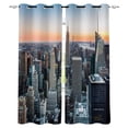 thumbnail image 2 of City Sunset Building Landscape Window Treatments Curtains Valance Window Blinds Bedroom Curtains Kids Room Dec, 2 of 5