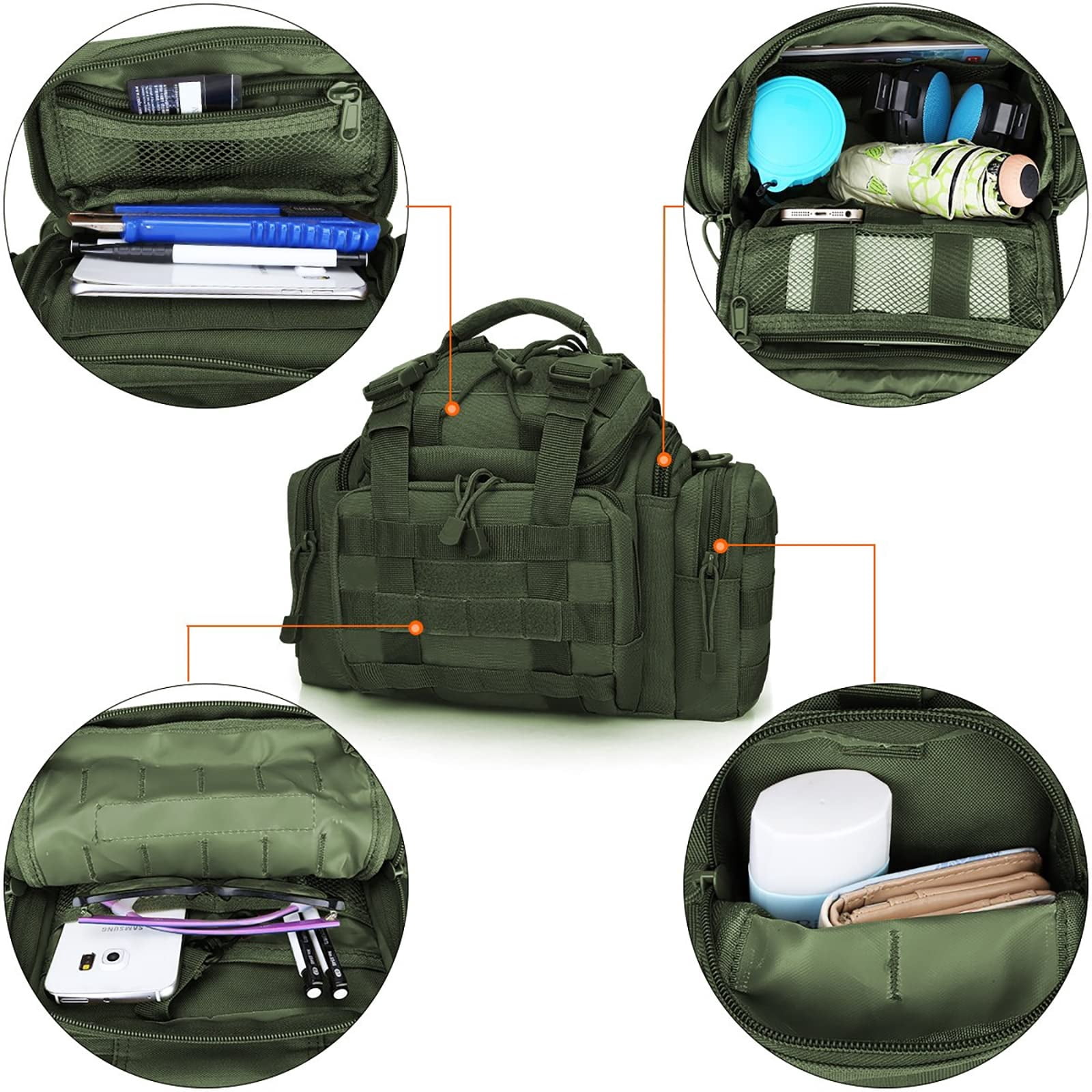 G4Free Sport Outdoor Waist Pack Sling Bag Hiking Fanny Pack Fishing Gear Crossbody Travel Bag