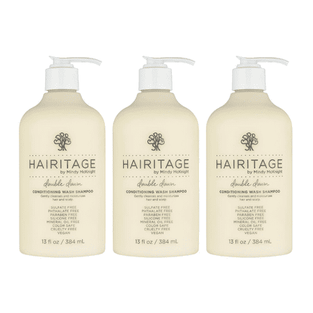 Hairitage Moisturizing, Nourishing Shampoo Plus Conditioner | Grapeseed Oil & Oat Peptides, 13 fl oz (3-Pack)