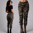 thumbnail image 4 of Pantalon Camouflage Mode pour Femmes Armée Coupe Ajustée Jeans Extensibles Jeggings Pantalons, 4 of 5