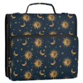 thumbnail image 5 of FORMRS Zipper Binder with Shoulder Strap 2-inch Ring 500 Sheet Capacity File Bag, Blue Sun Moon Pattern, 5 of 5