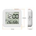 thumbnail image 4 of LCD Digital Display Hygrothermograph Humidity Meter Temprature Meter Multifunctional Clock Timer Recyclable Timing Two Sets of Alarms Clock, 4 of 9