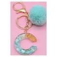 thumbnail image 6 of Naierhg Letter Pendant Plush Ball Key Chain Resin Sequin Buckle Keyring Holder Charm Decoration, 6 of 8