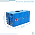thumbnail image 4 of Metal Tissue Box, Creative Tissue Storage Case, Shipping Container Tissue Box, Iron Construction, 9.84 x 5.51 x 5.51 inches, Stylish Home and Office Decor, Easy Access Tissue Dispenser, 4 of 5