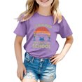 thumbnail image 3 of Hiijoy Little Girls 100 Days of School T Shirt Letter Print Short Sleeved Graphic T-Shirt, 3 of 3