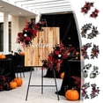 thumbnail image 7 of Gothic 2-Piece 25.59 Inch Dark Red and Black Artificial Rose Flower Swag Set for Halloween Wedding Welcome Sign and Gothic Ceremony Decor, 7 of 7