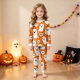 thumbnail image 4 of NOLDARES Toddler Baby Girl Halloween Pajamas Pumpkin Long Sleeve Top Pants Kids Sleepwear Pjs, 4 of 8