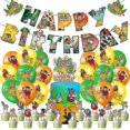 thumbnail image 1 of The Lion King Theme Birthday Decor Party Supplies Banner Balloons Cake Toppers Set Jungle Lion Party Decor For Kids, 1 of 5