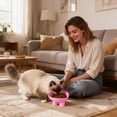 thumbnail image 5 of Cat Bowl Anti-Vomiting Tilted Elevated Cat Food Bowl Whisker Friendly Slanted Feeding Bowls with Shallow & Tall Design Pink, 5 of 7