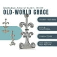 thumbnail image 2 of Comfify Door Stop, Cast Iron, Fleur-De-Lis Design, Felt Bottom, White Finish, 2 of 7