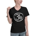 thumbnail image 2 of Unisex Cotton Women T-Shirt Fashion V Neck Short Sleeve T Shirt Medium, 2 of 5
