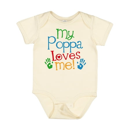 

Inktastic My Poppa Loves Me Outfit Gift Baby Boy or Baby Girl Bodysuit