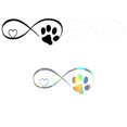 thumbnail image 4 of ziyahi Easy To Attach Car Stickers For Dog And Cat Owners Waterproof Decals Love Paw Reflective Universal black color 1Set, 4 of 6