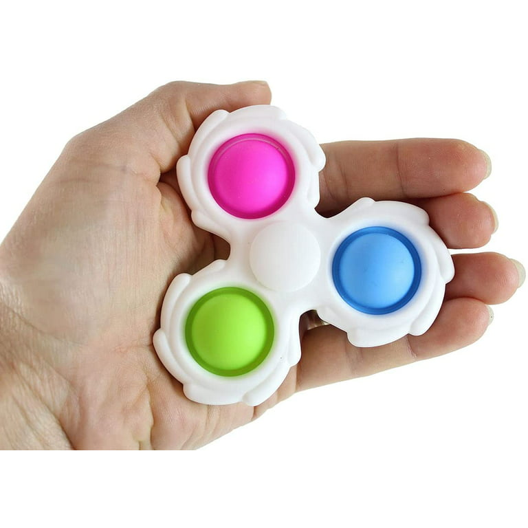2 Bubble Pop Fidget Spinner - 2 in 1 Fidget Toy - Bubble Popper Sensory  Stress Toys 
