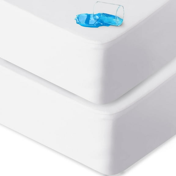 Twin Size Mattress Protector Waterproof,Soft Breathable Mattress Pad Cover,Noiseless Waterproof Bed Cover - Stretch to15" Fitted Deep Pocket Mattress Protection Cover,39”x75”