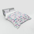 thumbnail image 3 of Ambesonne Geometric Bedding Set 3 Pcs, Eastern Chevron Boho, Twin, Violet Pink Teal, 3 of 3