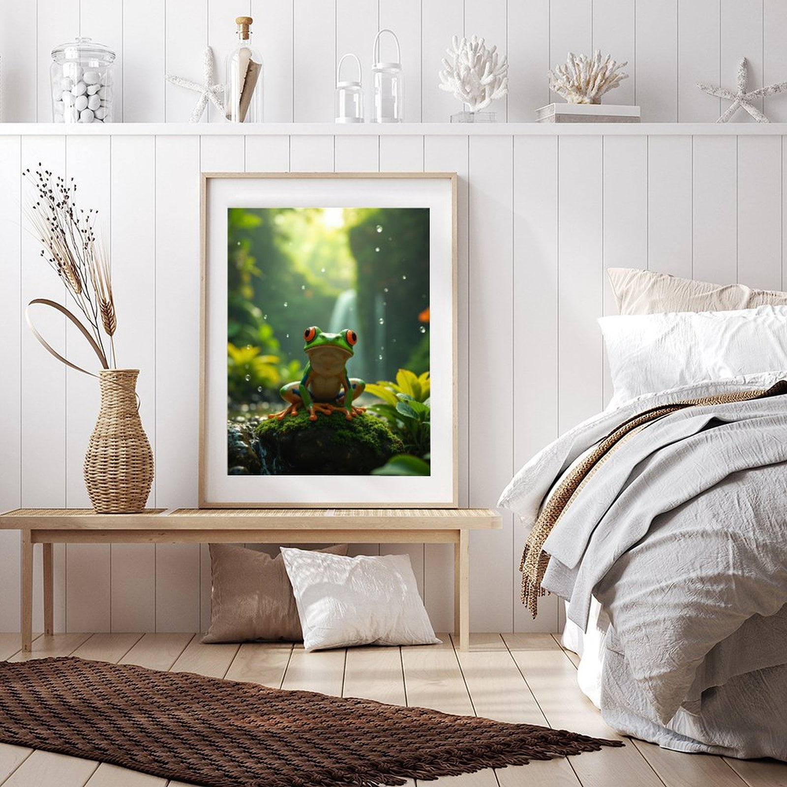 Diamond Art Kits for Adults - 5d Jungle Frog On Mossy Rock Diamond Painting for Adults, Diamond Art for Adults Beginners, Diamond Painting Kits for Adults for Home Wall Decor