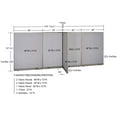 thumbnail image 2 of GOF T-shaped Freestanding Partition (30”D x 168”W x 72”H) Office Room Divider, Privacy Screen, Workstation Cubicle, 2 of 9