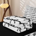 thumbnail image 5 of Erosebridal Gray Ribbon Strip Zipper Queen Comforter Set with Fitted Sheet and 2 Pillowcases,Cartoon Bow Zipper Bedding Set For Girls,Black Reversible,4-Piece, 5 of 7