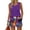 Dark Purple, variant on JULMCOMO 2 Piece Sets for Women Sleeveless Tank Top Hawaiian Casual Short Sets Drawstring Waist Beach Vacation Summer Clothes with Pockets Black 3XL