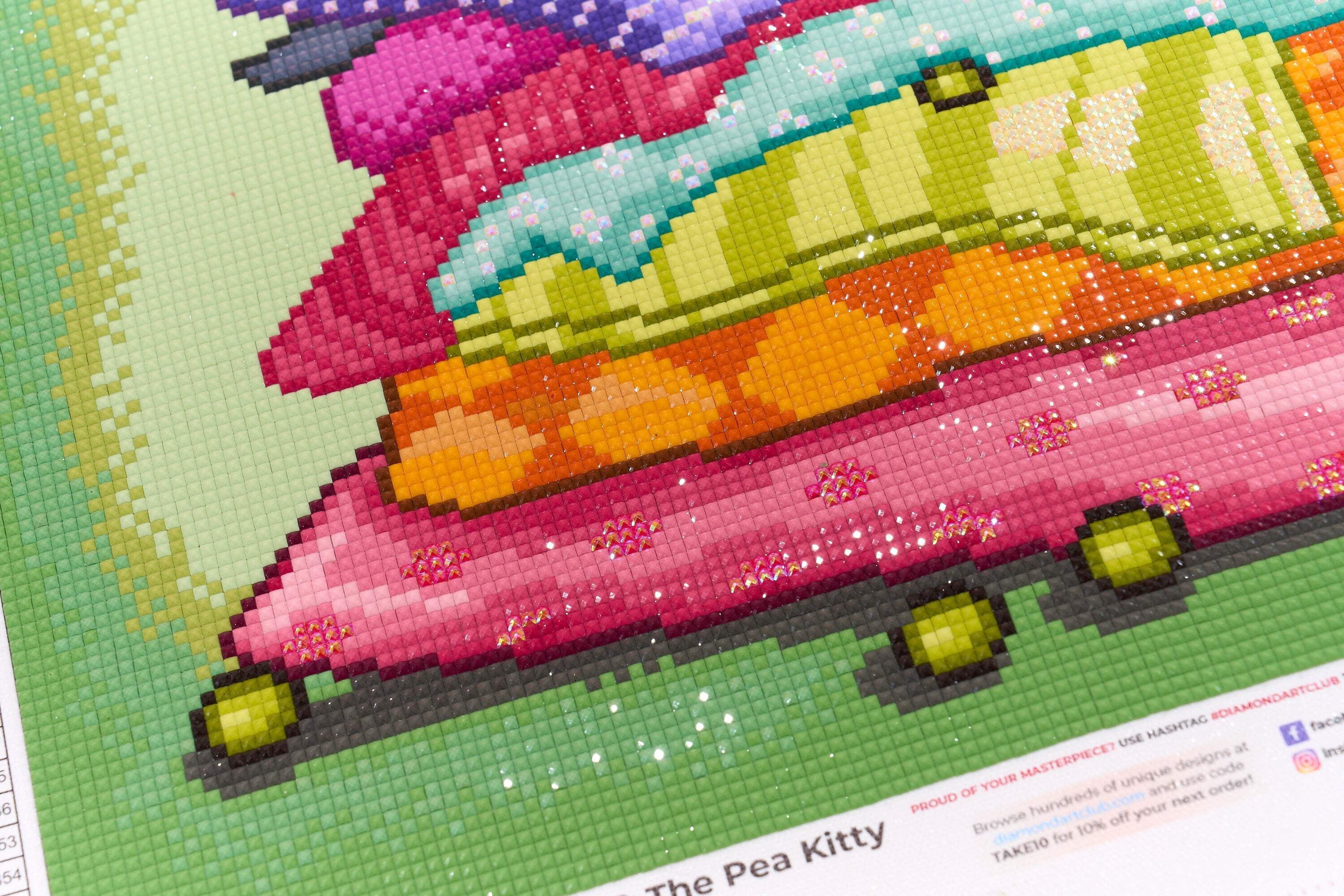 DIAMOND ART CLUB Princess  The Pea Kitty Diamond Painting Kit