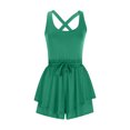 thumbnail image 5 of Amvlyk Jumpsuits for Women Summer Sleeveless Spaghetti Strap Crisscross Short Rompers Comfortable Workout Suspender Shorts Casual Yoga Overalls Pant with Pockets for Trendy Beach Vacation Outfits, 5 of 6