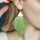 thumbnail image 2 of Pendientes largos de flecos temperamento - verde militar Adepaton LRWJ272-5, 2 of 7