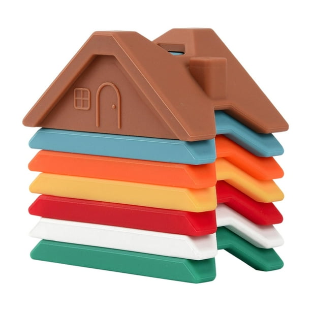 Juguetes apilables de silicona para desarrollar habilidades motoras finas. Juegos de bloques apilables para bebés y niños. marrón