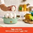 thumbnail image 2 of bella 7-Egg Electric Egg Cooker for Hard, Soft Boiled Eggs, Seaglass, 2 of 9