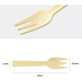 thumbnail image 2 of Bamboo Utensils | 200PK Mini-Bamboo Forks 3.54" Disposable Small 100% Biodegradable Compostable Cutlery Set Eco Friendly Renewable Natural, 2 of 2