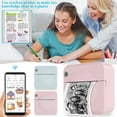 thumbnail image 1 of MesaSe Mini Imprimante de Poche Bluetooth Sans Fil Imprimante Thermique avec 1 Rouleau de Papier Compatible avec iOS et Android Imprimante Portable Sans Encre pour Photos Étiquettes Notes, 1 of 9