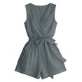thumbnail image 7 of Guluxicc Jumpsuits for Women Dressy Summer Outfits Wrap V Neck Blazer Vest Shorts Business Casual Outfits, 7 of 7