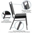 thumbnail image 2 of Flash Furniture HERCULES Series Square Back Stacking Banquet Chair in Black Vinyl with Silvervein Frame, 2 of 5