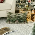 thumbnail image 4 of Heduofu Set of 2 12x20 Inch Vintage Pine Tree Christmas Decorations Outdoor Xmas Winter Holiday Decorative Lumbar Throw Pillow Case for Living Room Couch Home Decor 12x20inch, 4 of 8