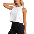 thumbnail image 3 of CAIXIA Workout Tops for Women Cropped Open Back Sleeveless Tank Tops Athletic Gym Yoga Shirts Loose Fit, 3 of 7