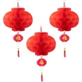 thumbnail image 2 of 10 Pack Chinese Red Paper Lanterns Hanging Red Paper Lanterns Festival Decor, 2 of 6