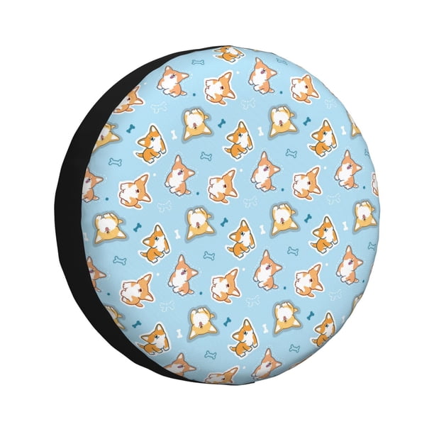 Balery Corgi Dog 1 Cubiertas para Neumáticos - Protector Resistente para Neumáticos de Camioneta, SUV, Remolque, Camper y RV-16 inch