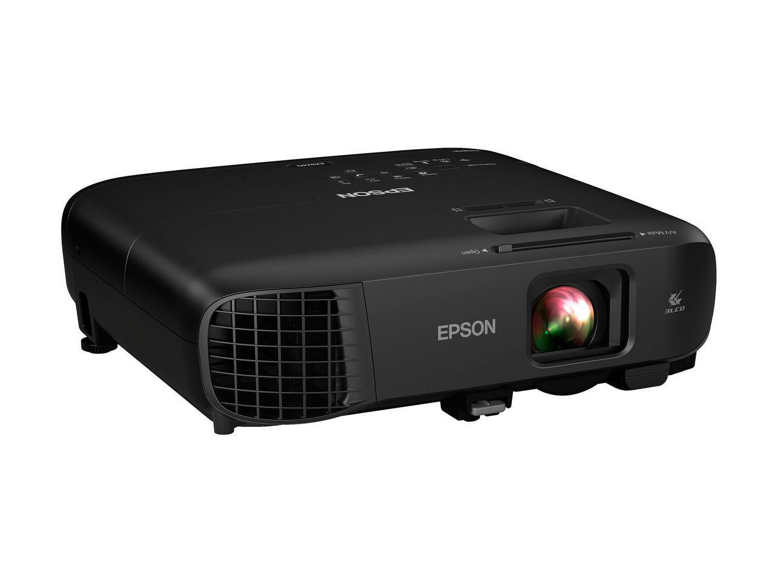 Epson Pro EX9240 3-Chip 3 LCD Full HD 1080 Wireless Projector, 4,000 Lumens Color Brightness, 4,000 Lumens White Brightness, Miracast, 2 HDMI Ports, Built-in Speaker, 16,000:1 Contrast Ratio