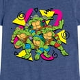 thumbnail image 3 of Teenage Mutant Ninja Turtles  - Retro Character Group  - Toddler & Youth Girls Short Sleeve Graphic T-Shirt, 3 of 5