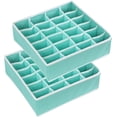 thumbnail image 3 of Organizador de calcetines para armario, artículos sencillos para el hogar, paquete de 2, color turquesa, 3 of 4