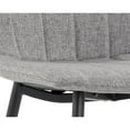 thumbnail image 6 of Sunpan Drew 18" Modern Fabric Dining Chair in Black-Light Gray, 6 of 7